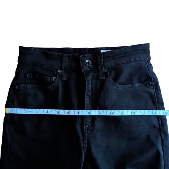 Rag & Bone Nina High-Rise Jeans Womens 24 Ankle Length Skinny No Fade Black US 0 - Picture 8 of 11